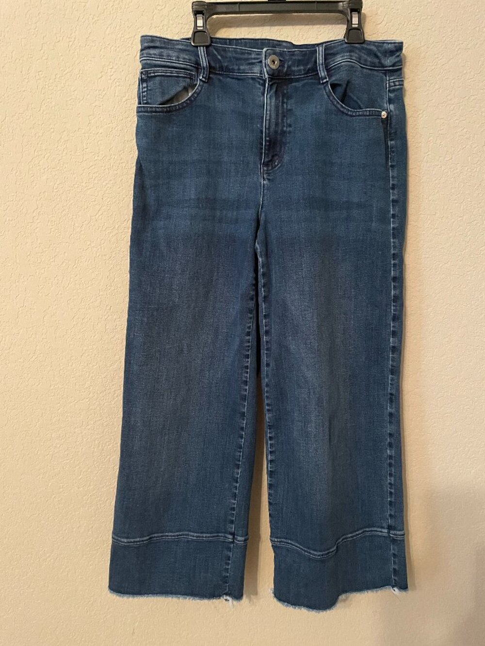 J.Jill Denim High Rise Full Leg Crop Jeans Wide Leg - Size 8